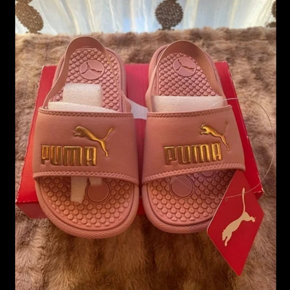 PUMA Cool Cat Rose Gold child’s sandal with back strap Size 10C Toddler - Picture 1 of 7